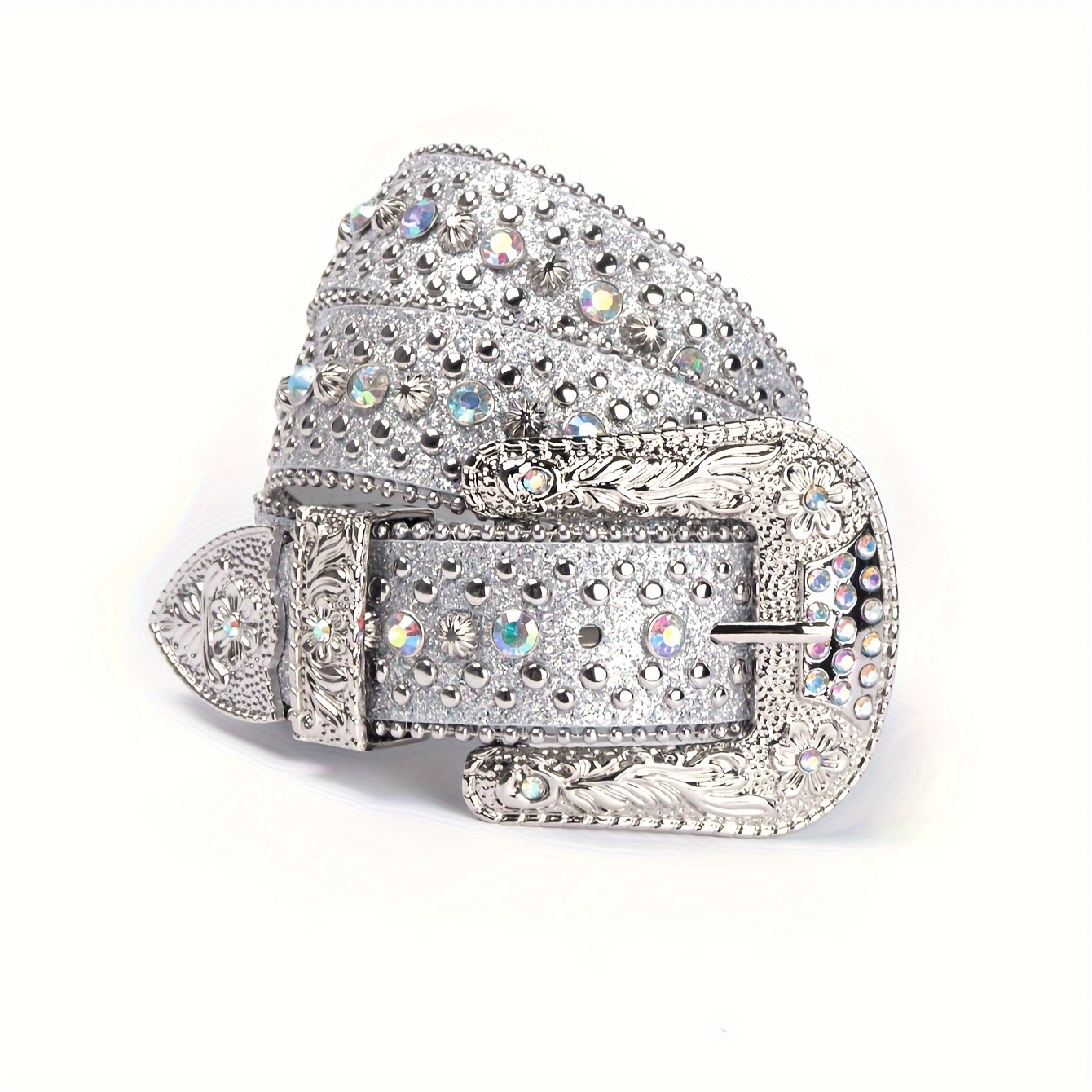 Rhinestone Belt Western Cowboy Cowgirl Crystal Studded Strap Belts